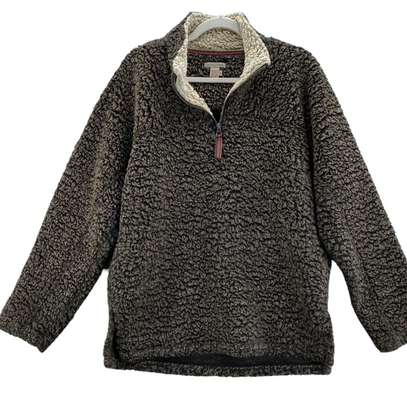 Carbon 2 Colbalt Other - Carbon 2 Cobalt Sherpa Pullover Quarter Zip Long Sleeve Brown Cream Extra Large